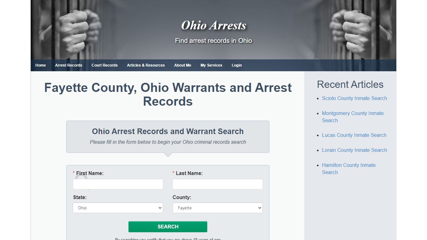 Fayette County, Ohio Warrants and Arrest Records