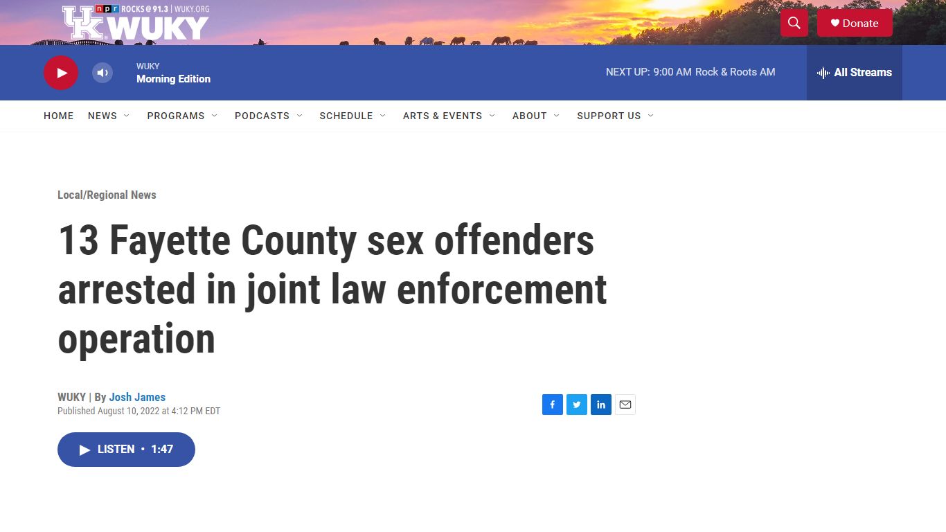 13 Fayette County sex offenders arrested in joint law enforcement operation